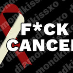Head/Neck Cancer Ribbon (Burgundy & Ivory)