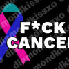 Thyroid Cancer Ribbon (Pink & Teal & Blue)